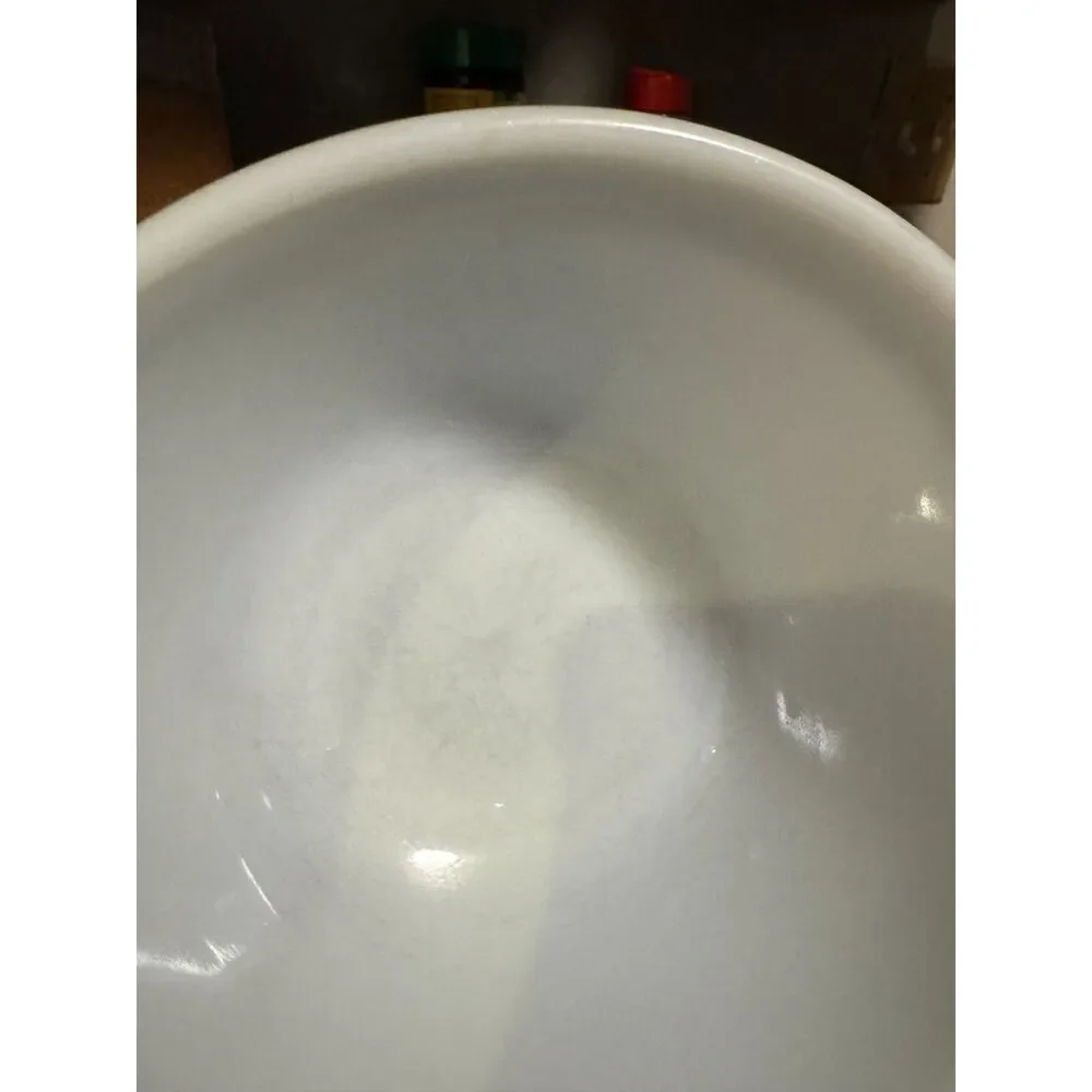 Vintage PYREX White Red Mixing Bowl 7¼